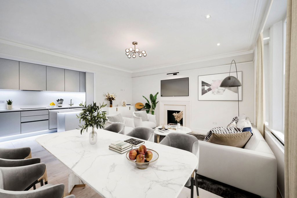 2D Virtual Home Staging / Virtual Furnishing examplee work in London, UK from Virtual Home Staging by Virtual Stage Property UK. Staging home for quick sale