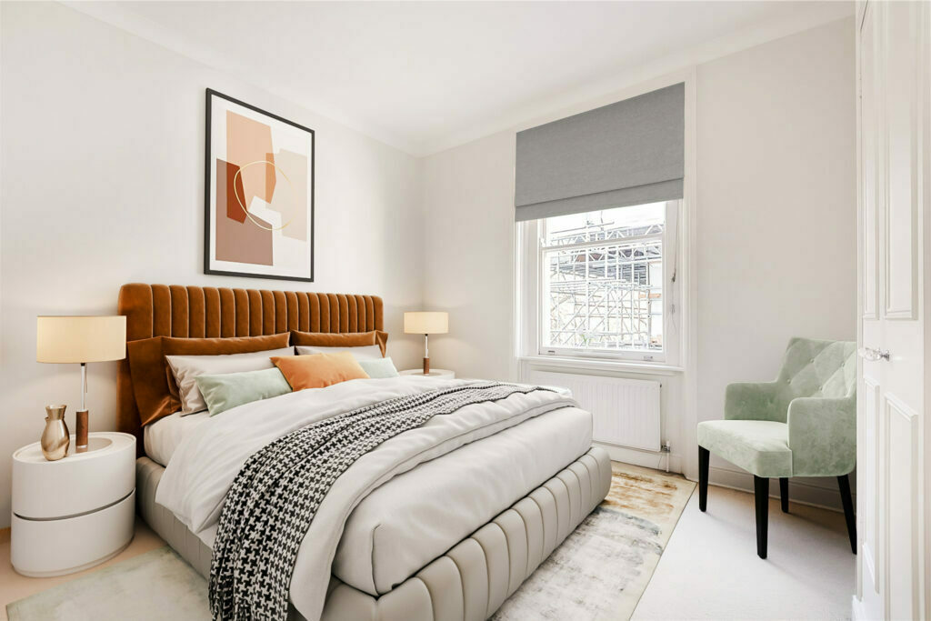 Virtual Home Renovation Staging Example Bedroom South Kensington, London, SW5 7 Virtual Stage Propert